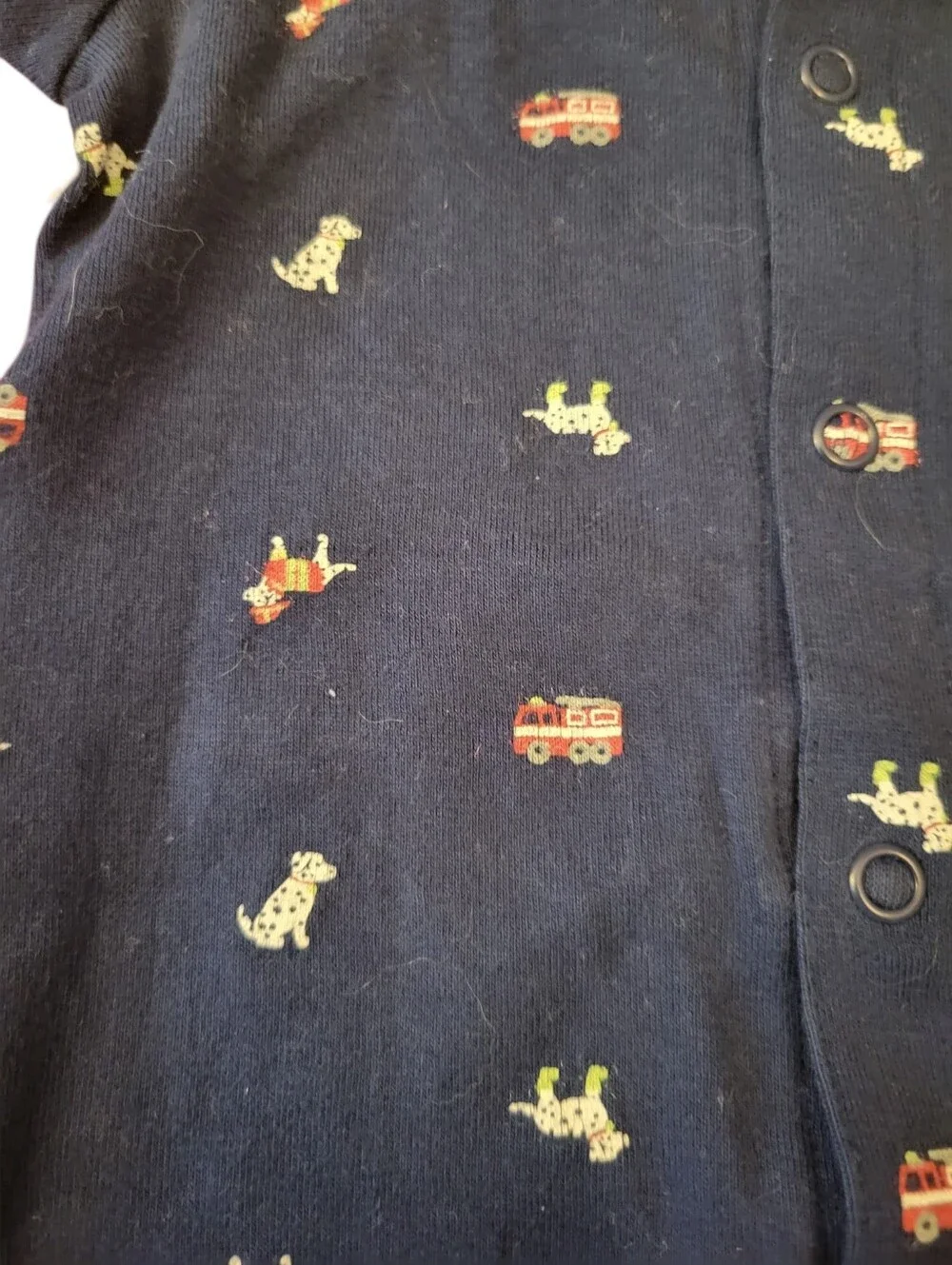 Carter's One Piece Romper Fire Dept Theme‎ Snap Front Neutral  Size 6 Mos